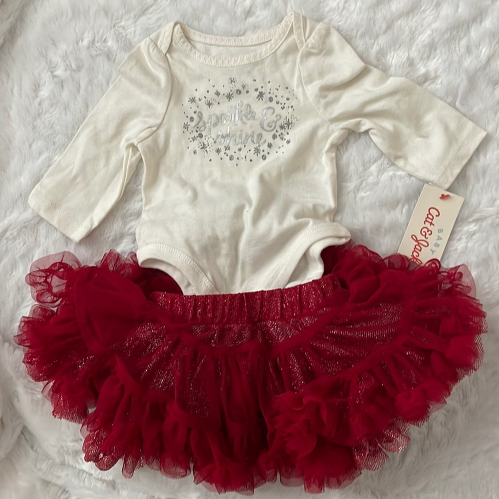 Cat & Jack Newborn Christmas Outfit.